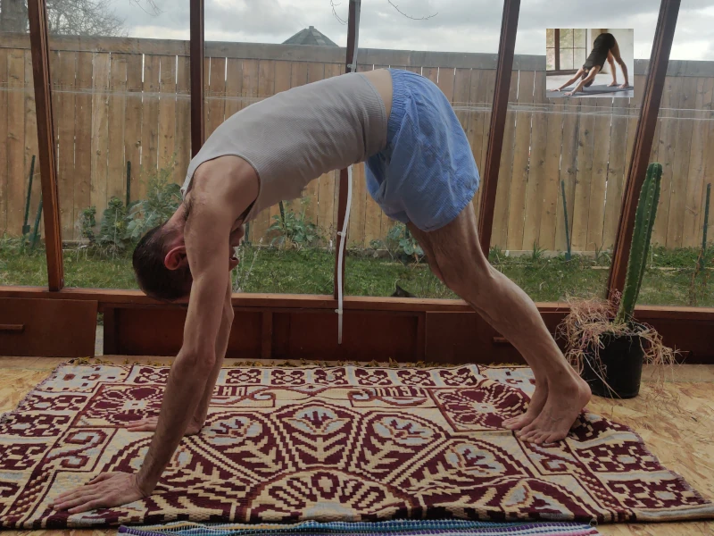 Joshua in Downward Facing Dog